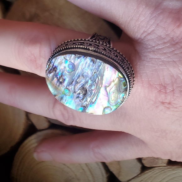 New Abalone Shell 925 Silver Ring. - Picture 9 of 14